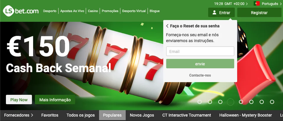 Usuário enfrentando erros de login na LsBet com mensagem de erro na tela e opções de recuperação.